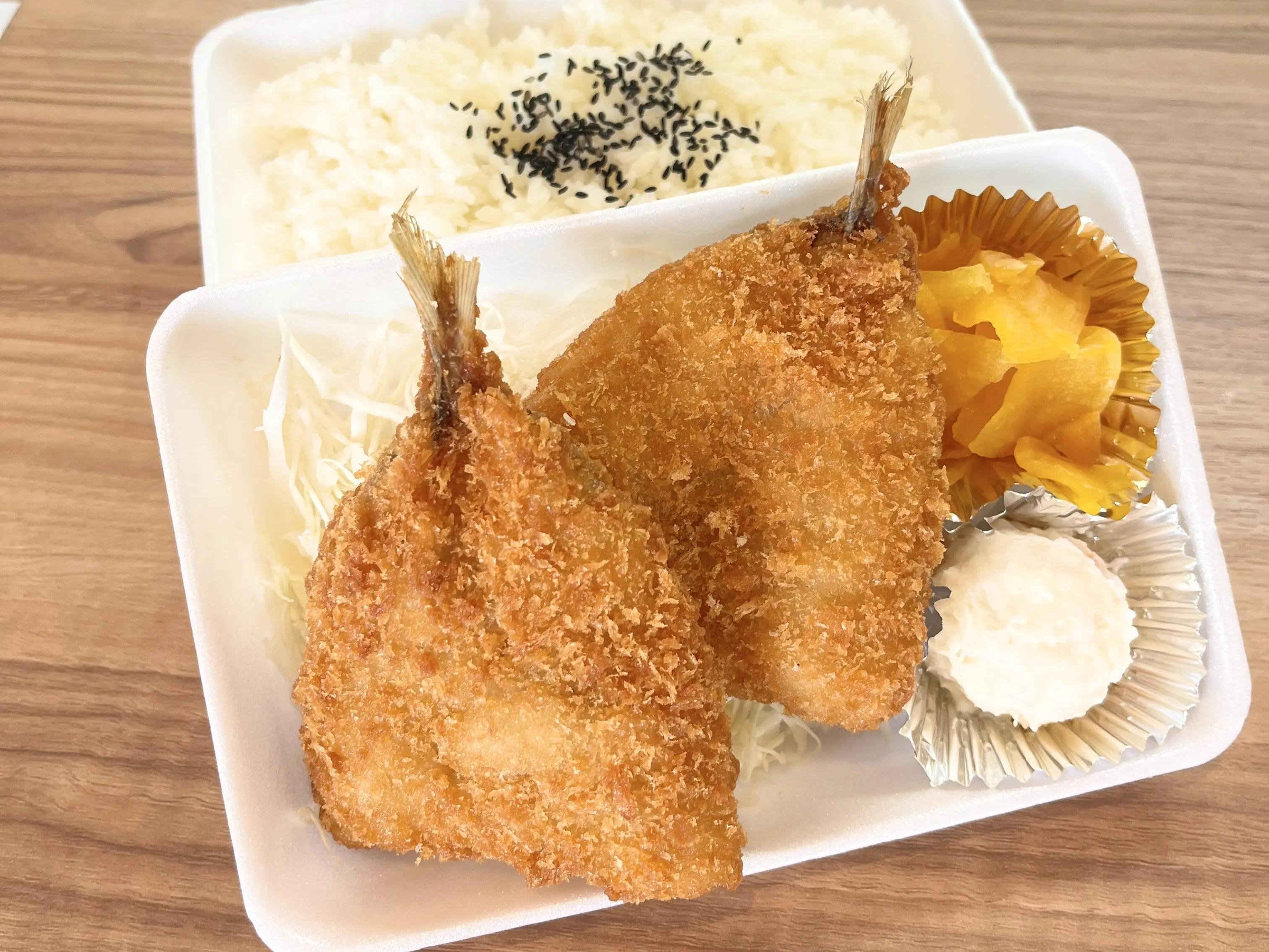 アジフライ弁当